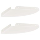 vidaXL Flytende hylle med hylle med lagring 2 pcs Hvit 24 x 24 x 2 cm