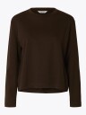 Selected Femme Essential Long Sleeve Boxy Tee Burgunder XXL