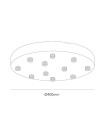 Light-Point - Ceiling Base Ø400/11 Pendler Hvit