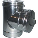 6" Metalbestos Multi50 T-stykke med plugg 90° 6in