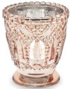 4 stk Rosegullfargede Telysholdere i Glass 8x7 cm