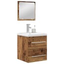  Baderomsinnredningssett 2 pcs Gammelt tre 41 x 38.5 x 48 cm