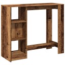  Barbord med hylle gammelt tre 124x46x103,5 cm konstruert tre 8721158386861