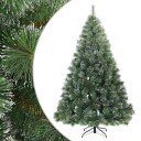  Moderne Kunstig Hengslet Juletre Snø Flocket Hvit 210 cm