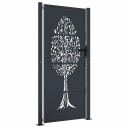 vidaXL Hageport antrasitt 105x205 cm stål tredesign