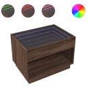 Salongbord med Infinity LED brun eik 70x50x50 cm 847664