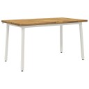 vidaXL 140 x 70 x 75 cm Solid akasietre Hvit Rektangulær
