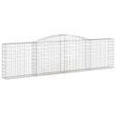vidaXL Gabionkurver buede 4 stk 400x30x100/120 cm galvanisert jern