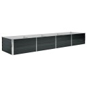 vidaXL Høybed antrasitt 320x80x45 cm galvanisert stål