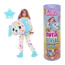 Barbie Cutie Reveal Dalmatian dukke med regnbue-prikket hundekostyme