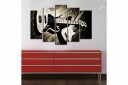 Canvasbilde 5 pk flerfarget 11x96 cm