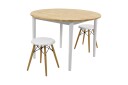 Spisegruppe Phorma med 2 Moira Krakk 34 Hvit/Natur   Brun