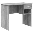  Skrivebord med lagringsplass Grå sonoma 90x49.5x75 cm Konstruert tre