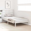 vidaXL Sengeramme hvit heltre 100x200 cm