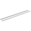 vidaXL Klesslanger 2 pcs sølv 964 x 15 x 29 mm Aluminium Legering