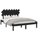 vidaXL Sengeramme svart 140x190 cm heltre