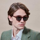The Bespoke Dudes Eyewear Twill Eco Havana - Bottle Green Brun OS