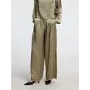 Selected Slfselene Hw Wide Pant B - Green - 38
