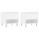  Salongbord 2 stk høyglans hvit 50x46x50 cm konstruert tre 8721012112247