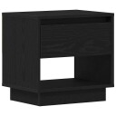  Nattbord Svart Eik 45x34x48 cm Konstruert Tre