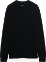 Superdry Cotton Cable Knit Crew   BLACK   S
