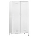 vidaXL Garderobe hvit 90x50x180 cm stål