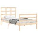 vidaXL Sengeramme med hodegavl 100x200 cm heltre