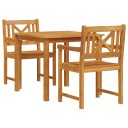 3 Delt Hage Spisebordsett Massivt Tre Akasietre  Hagemøbler 2 stk 56x56x90 cm Massivt Tre Akasietre