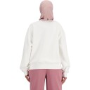 New Balance Iconic Collegiate Crew Sweatshirt Dame Hvit L