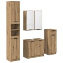  Baderomsinnredningssett 4 pcs Artisan Eik Konstruert tre