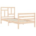 vidaXL Sengeramme med hodegavl 90x200 cm heltre