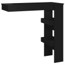 vidaXL Veggmontert barbord svart 102x45x103,5 cm konstruert tre
