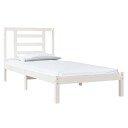 vidaXL Sengeramme hvit heltre furu 90x200 cm