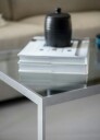 Englesson Square Salongbord 102x102 cm Silver Grey/Glass