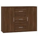 vidaXL Skjenk brun eik 91x29,5x65 cm konstruert tre