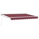 vidaXL Uttrekkbar markise Burgunder 3,5 x 2 m