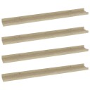 vidaXL Vegghyller 4 stk sonoma eik 80x9x3 cm