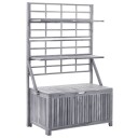 vidaXL Oppbevaringsboks med espalier grå 99x55x160 cm heltre akasie