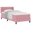 vidaXL Boksfjær Seng med hodegjerde Rosa 200 x 100 cm Fløyel