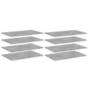 vidaXL Hylleplater 8 stk betonggrå 80x50x1,5 cm konstruert tre