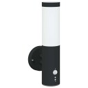 vidaXL Utevegglampe Svart 15 x 7,5 x 33 cm Rustfritt stål og plast