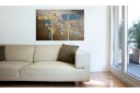 Bilde Kart Over Verden Italiensk Språk Triptyk 120x80 Artgeist sp. z o. o.