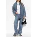 Off White Dame Jeans Blå W25,