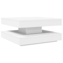  Salongbord 360 graders roterbart hvit 70x70x34,5 cm