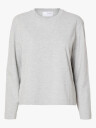 Selected Femme Essential Long Sleeve Boxy Tee Grå L