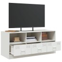  TV-benk hvit 99x39x44 cm stål