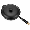 Carl Victor Gold stekepanne 24 cm med støpejernslokk
