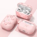 Silikondeksel i spillkontrolldesign til AirPods Pro 2 Rosa
