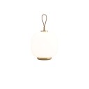 Louis Poulsen - VL45 Radiohus Portable Bordlampe Brass/Glossy White Opal - Lampemesteren