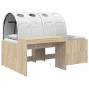 Senge ramme med tunnel 3 pcs Sonoma eik og hvit Konstruert tre